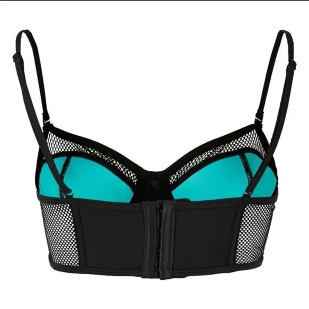 Kendall Kylie Topshop Mesh Swim Bikini Top Sz 4